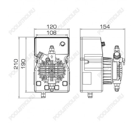 Насос дозир. мембранный DLX-CC/M 8-10 230V PVDF (8-10/10-7/12-3)
